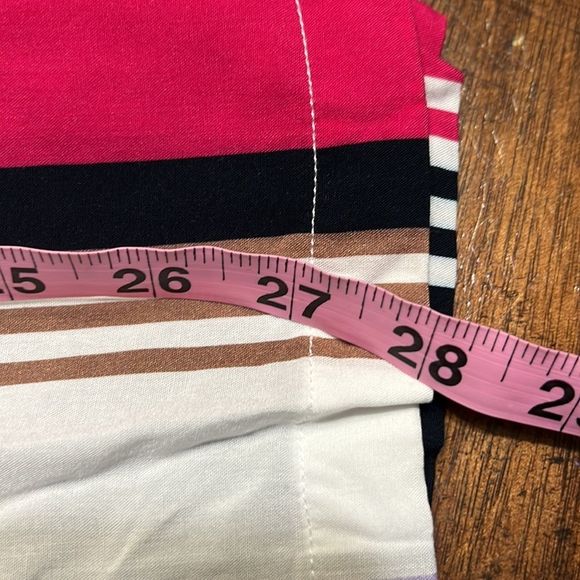 Zara Men's Relaxed Fit Short Sleeve Button Up Pink Blue Stripe Shirt Sz M NWT - Picture 16 of 16